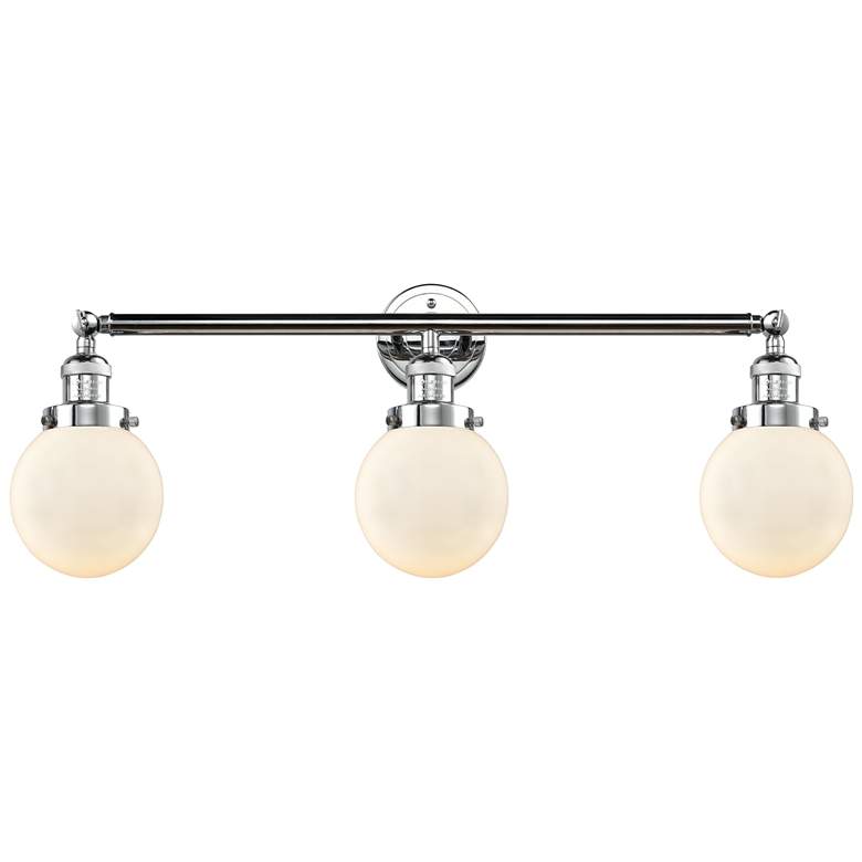 Image 1 Beacon 3 Light 30" LED Bath Light - Polished Chrome - Matte White Shad