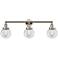 Beacon 3 Light 30" LED Bath Light - Polished Nickel - Clear Shade