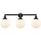 Beacon 3 Light 32" Bath Light - Oil Rubbed Bronze - Matte White Shade