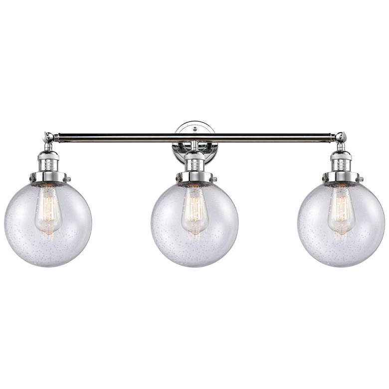 Image 1 Beacon 3 Light 32" Bath Light - Polished Chrome - Seedy Shade