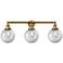 Beacon 3 Light 32" LED Bath Light - Brushed Brass - Clear Shade