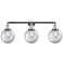 Beacon 3 Light 32" LED Bath Light - Polished Chrome - Clear Shade