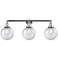 Beacon 3 Light 32" LED Bath Light - Polished Chrome - Seedy Shade