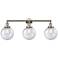 Beacon 3 Light 32" LED Bath Light - Polished Nickel - Seedy Shade