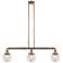 Beacon 3 Light 39" Island Light - Antique Copper  - Clear Shade
