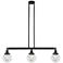 Beacon 3 Light 39" Island Light - Oil Rubbed Bronze - Clear Shade