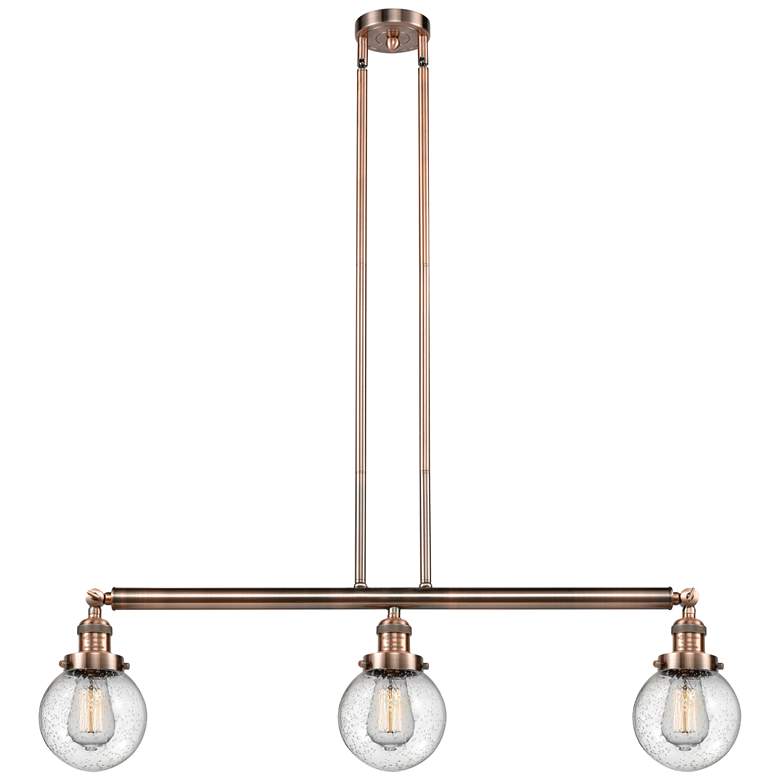 Image 1 Beacon 3 Light 39" LED Island Light - Antique Copper - Seedy Shade