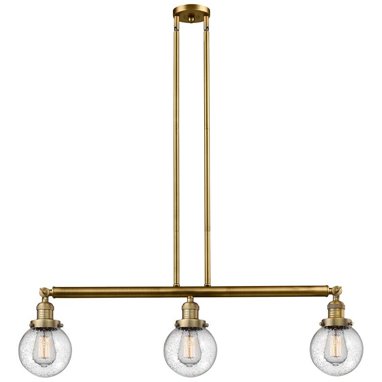 Image 1 Beacon 3 Light 39" LED Island Light - Brushed Brass - Seedy Shade