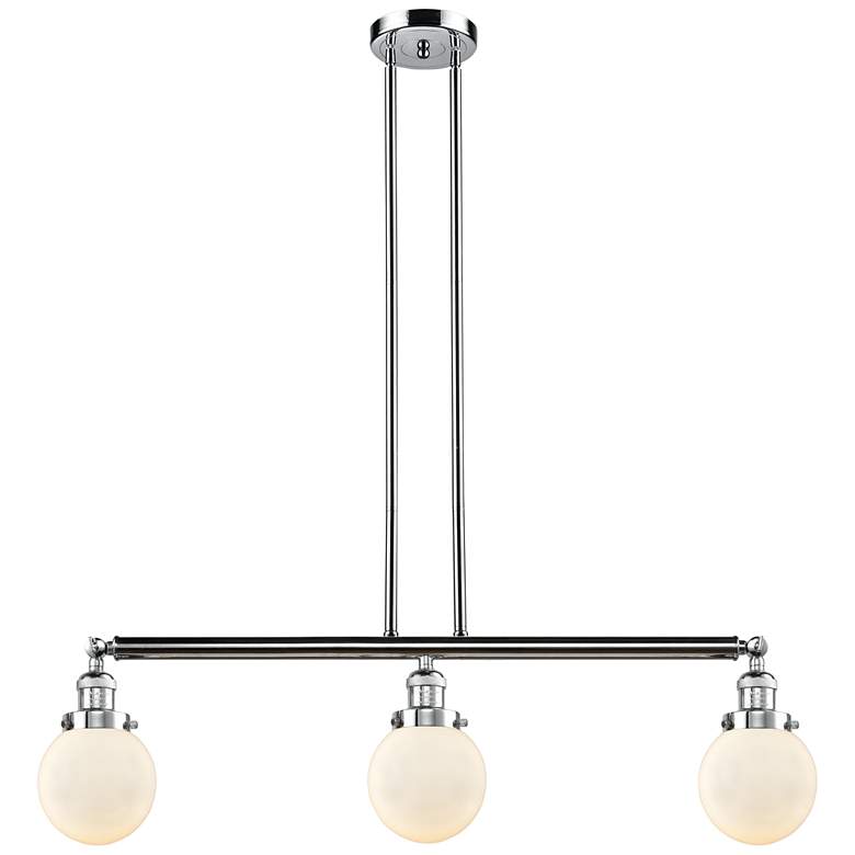 Image 1 Beacon 3 Light 39" LED Island Light - Polished Chrome - Matte White S