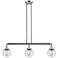 Beacon 3 Light 39" LED Island Light - Polished Chrome - Seedy Shade