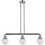 Beacon 3 Light 39" LED Island Light - Polished Nickel  - Clear Shade