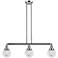 Beacon 3 Light 39" LED Island Light - Polished Nickel  - Clear Shade