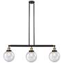 Beacon 3 Light 41" Island Light - Black Antique Brass  - Seedy Shade