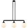 Beacon 3 Light 41" Island Light - Matte Black - Matte White Shade