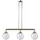 Beacon 3 Light 41" Island Light - Polished Nickel  - Seedy Shade