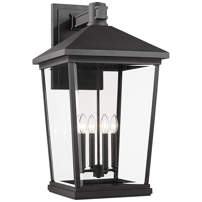 Image 1 Beacon 30 1/4" High Black 4-Light Outdoor Wall Light