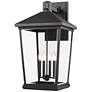 1_Beacon 30 1/4" High Black 4-Light Outdoor Wall Light