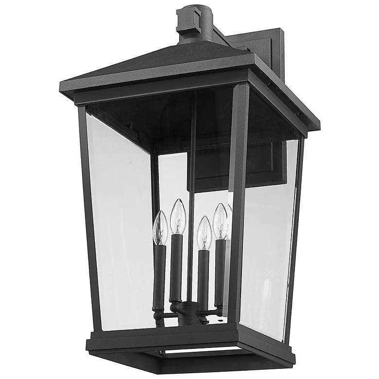 Image 6 Beacon 30 1/4" High Black 4-Light Outdoor Wall Light more views