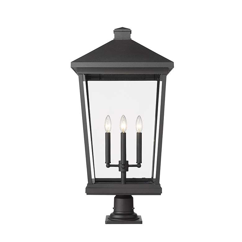 Image 4 Beacon 33" High Matte Black 4-Light Outdoor Pier Mount Light more views