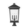 4_Beacon 33" High Matte Black 4-Light Outdoor Pier Mount Light more views