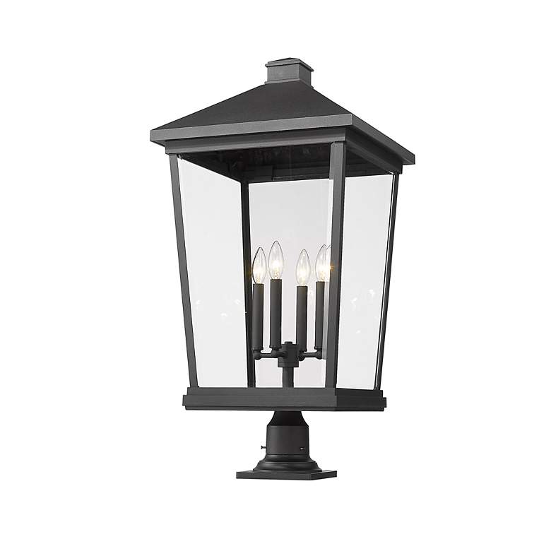 Image 5 Beacon 33" High Matte Black 4-Light Outdoor Pier Mount Light more views