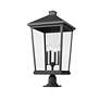 5_Beacon 33" High Matte Black 4-Light Outdoor Pier Mount Light more views