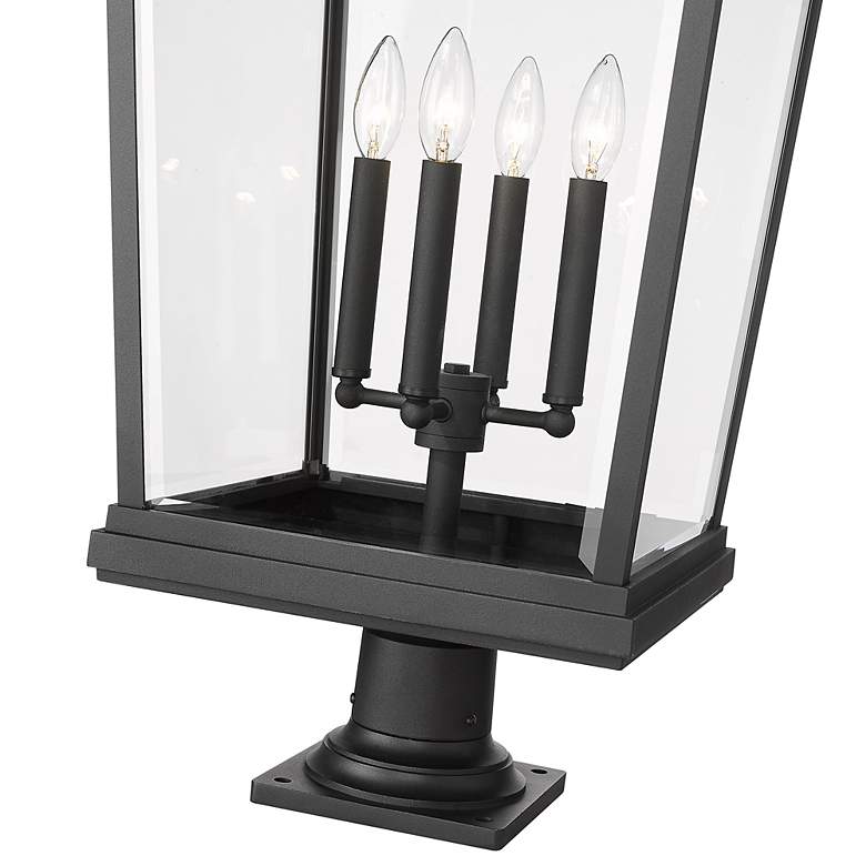 Image 6 Beacon 33" High Matte Black 4-Light Outdoor Pier Mount Light more views