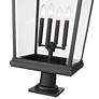 6_Beacon 33" High Matte Black 4-Light Outdoor Pier Mount Light more views