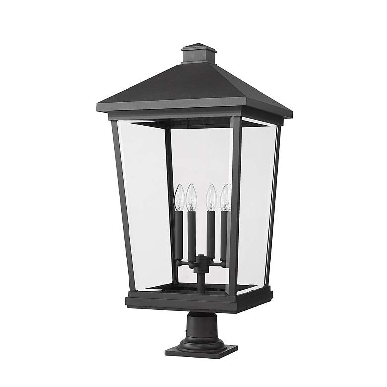 Image 7 Beacon 33" High Matte Black 4-Light Outdoor Pier Mount Light more views
