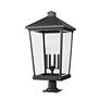 7_Beacon 33" High Matte Black 4-Light Outdoor Pier Mount Light more views