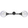 2_Beacon 34 1/2"H Black 2-Light Wall Sconce with Seedy Glass more views