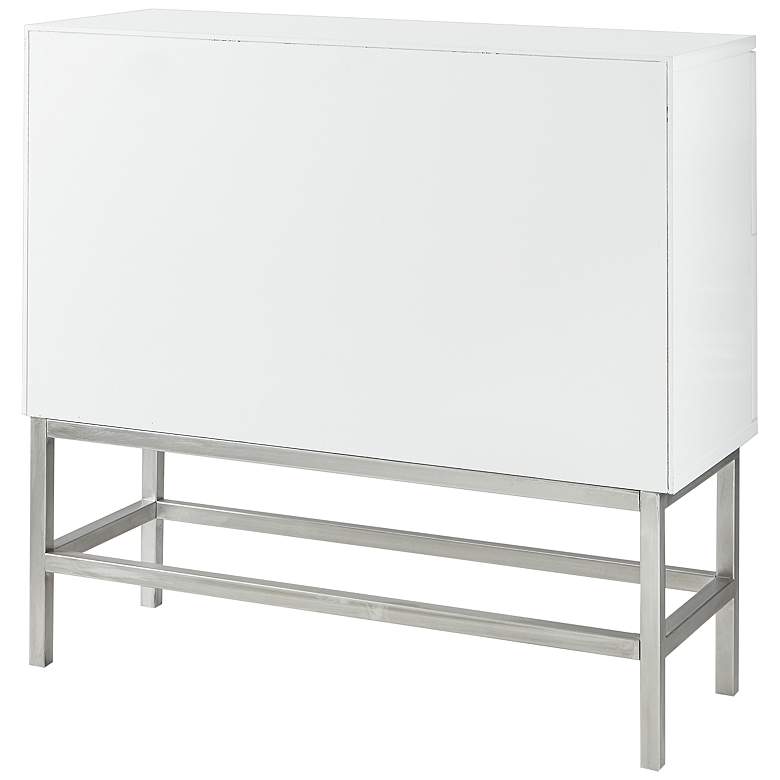 Image 7 Beacon 36 inch Wide Gloss White Wood 2-Drawer Accent Chest more views