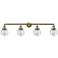 Beacon 4 Light 42" Bath Light - Antique Brass - Seedy Shade