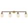 Beacon 4 Light 42" Bath Light - Brushed Brass - Matte White Shade