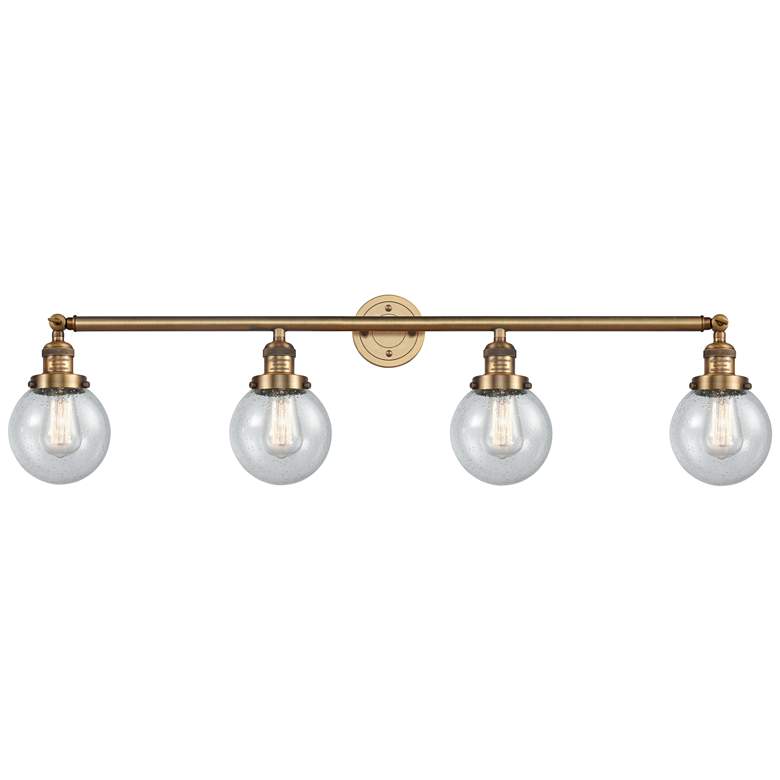 Image 1 Beacon 4 Light 42" Bath Light - Brushed Brass - Seedy Shade