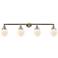Beacon 4 Light 42" Bath Light - Brushed Satin Nickel - Matte White Sha