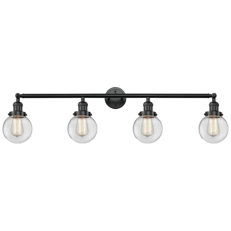 Image 1 Beacon 4 Light 42" Bath Light - Matte Black - Clear Shade