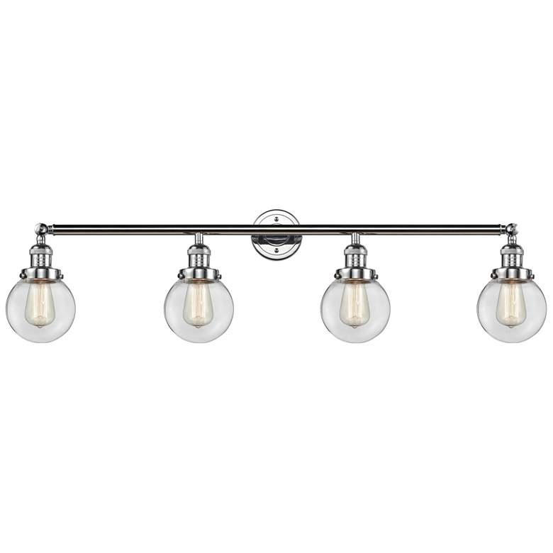 Image 1 Beacon 4 Light 42" Bath Light - Polished Chrome - Clear Shade