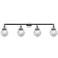 Beacon 4 Light 42" Bath Light - Polished Chrome - Seedy Shade