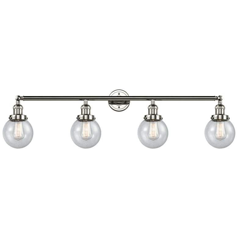 Image 1 Beacon 4 Light 42" Bath Light - Polished Nickel - Seedy Shade