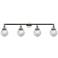 Beacon 4 Light 42" Bath Light - Polished Nickel - Seedy Shade