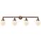 Beacon 4 Light 42" LED Bath Light - Antique Copper - Matte White Shade