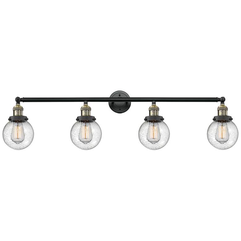 Image 1 Beacon 4 Light 42" LED Bath Light - Black Antique Brass - Seedy Shade