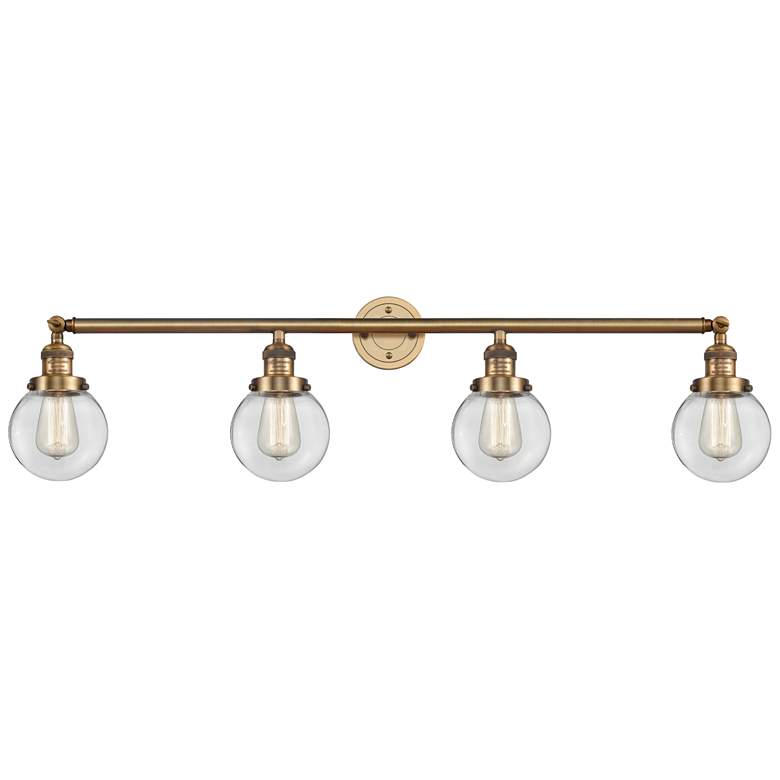 Image 1 Beacon 4 Light 42" LED Bath Light - Brushed Brass - Clear Shade