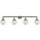 Beacon 4 Light 42" LED Bath Light - Brushed Satin Nickel - Clear Shade