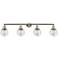 Beacon 4 Light 42" LED Bath Light - Brushed Satin Nickel - Seedy Shade