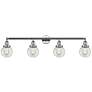 Beacon 4 Light 42" LED Bath Light - Polished Chrome - Clear Shade