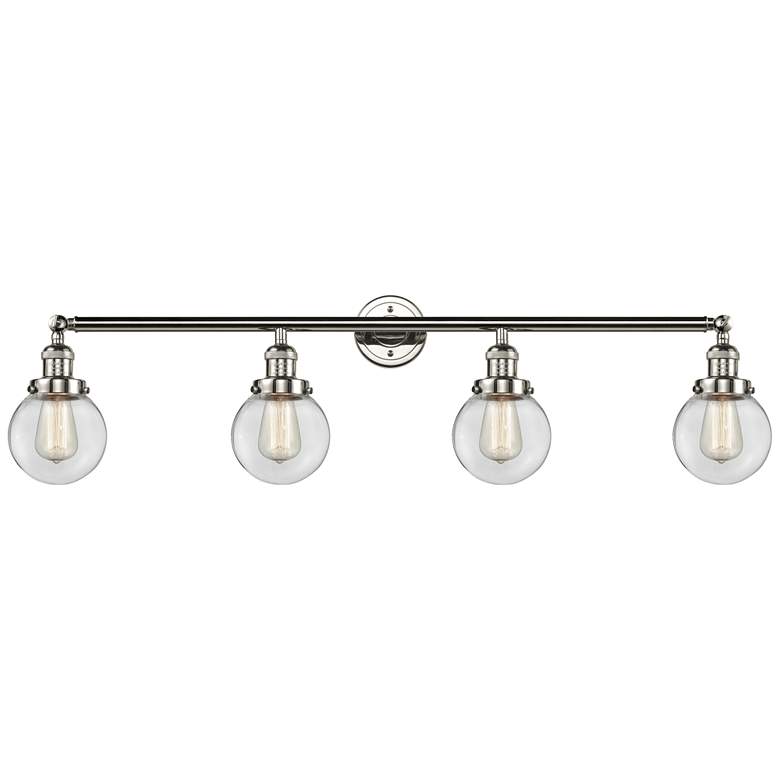 Image 1 Beacon 4 Light 42" LED Bath Light - Polished Nickel - Clear Shade