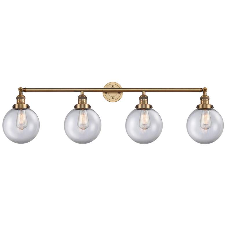 Image 1 Beacon 4 Light 44" Bath Light - Brushed Brass - Clear Shade