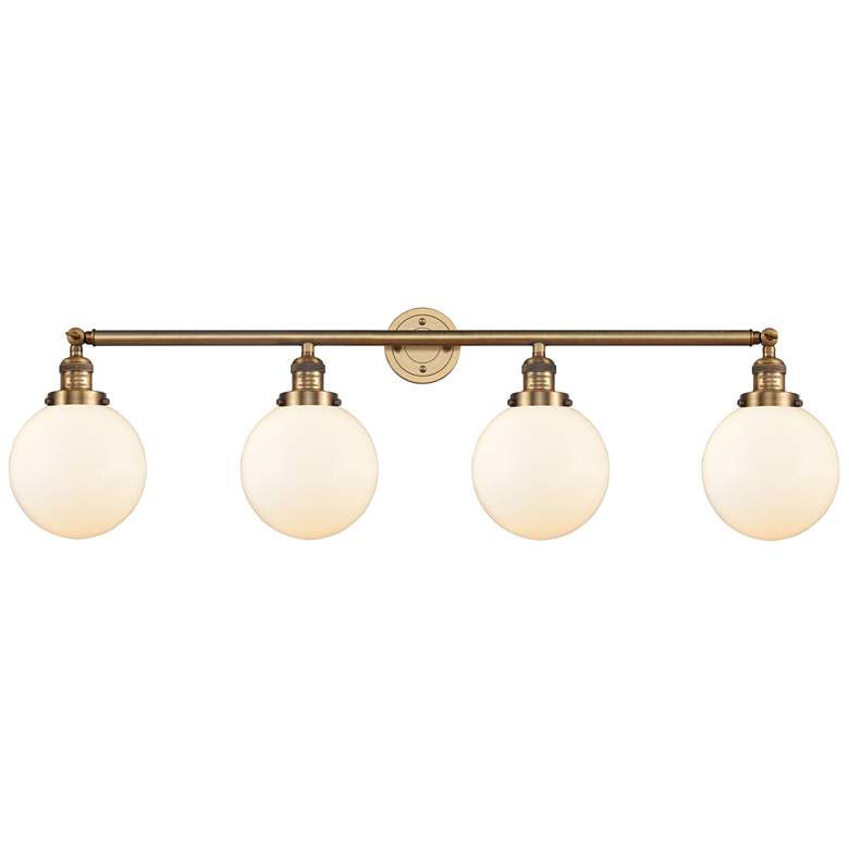 Image 1 Beacon 4 Light 44" Bath Light - Brushed Brass - Matte White Shade
